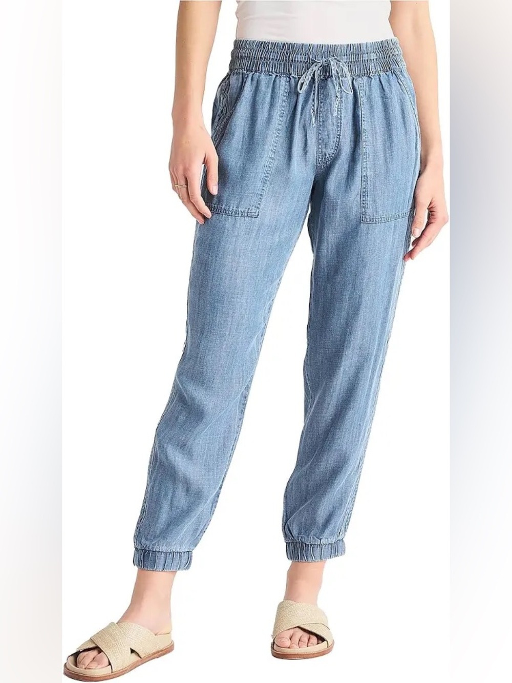 Splendid Chambray Denim Joggers Size XS NWOT